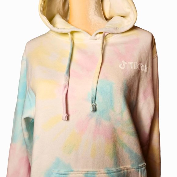 TIK-TOK Independent Trading Co. Pastel Tie-Dyed Midweight Hooded Sweatshirt XL - Picture 1 of 9